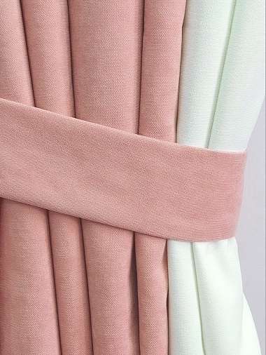 Комплект штор  Канвас-люкс розовый